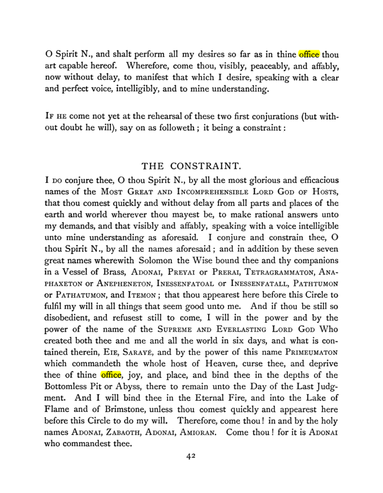 Original scan of The Goetia, PDF page 58