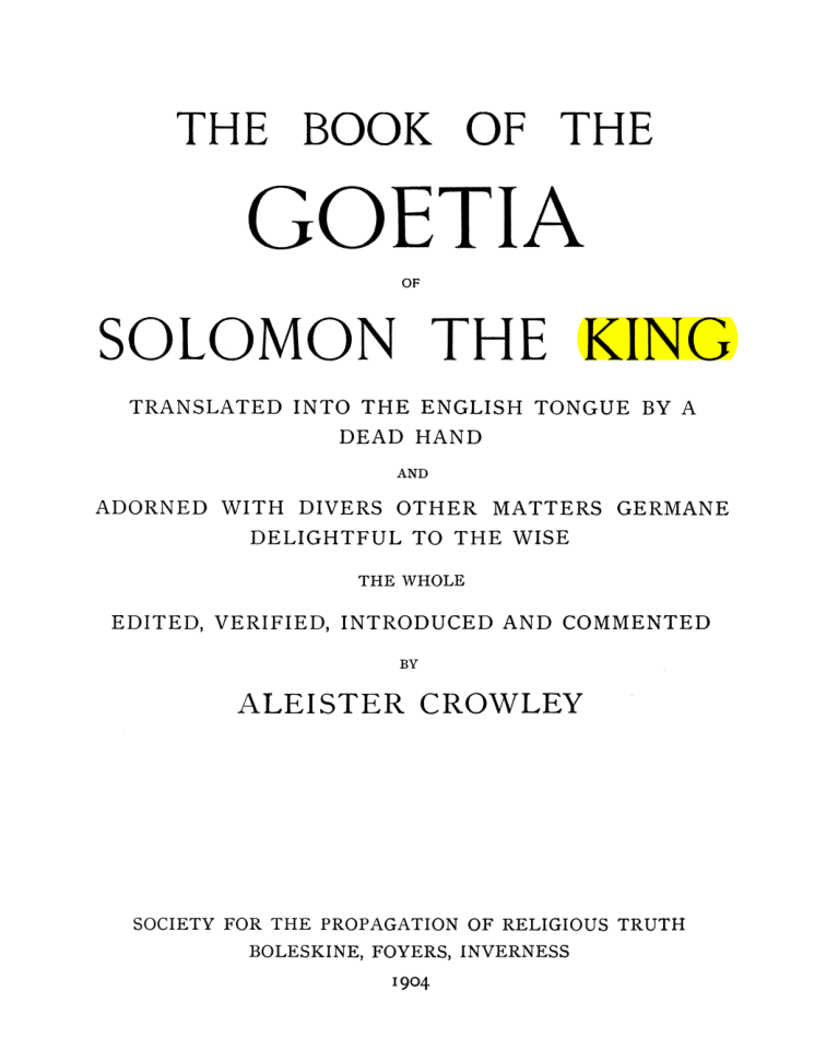 Original scan of The Goetia, PDF page 7