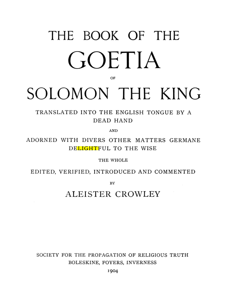 Original scan of The Goetia, PDF page 7
