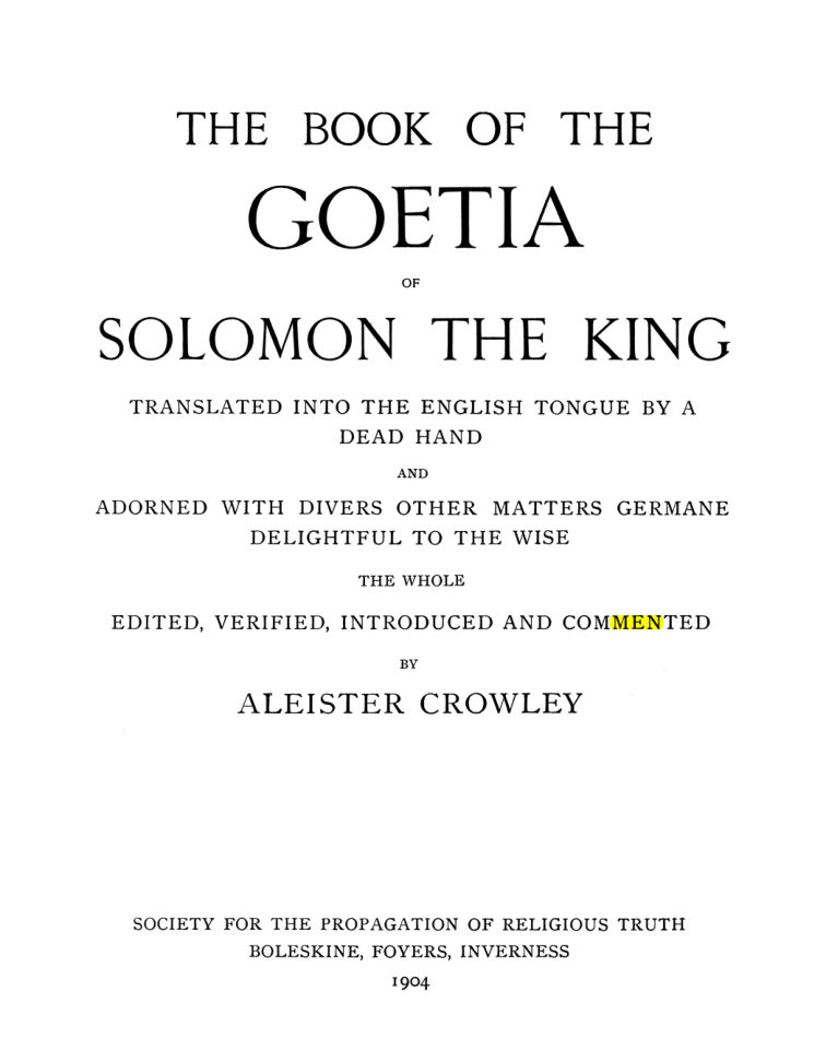 Original scan of The Goetia, PDF page 7