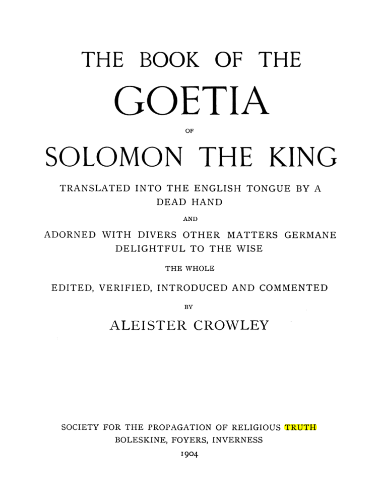 Original scan of The Goetia, PDF page 7