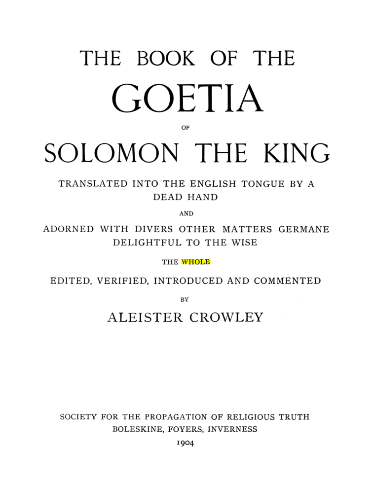 Original scan of The Goetia, PDF page 7