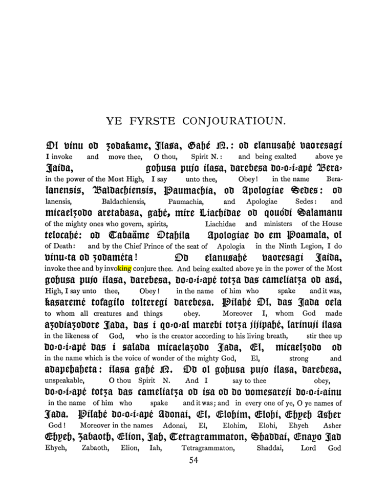 Original scan of The Goetia, PDF page 70