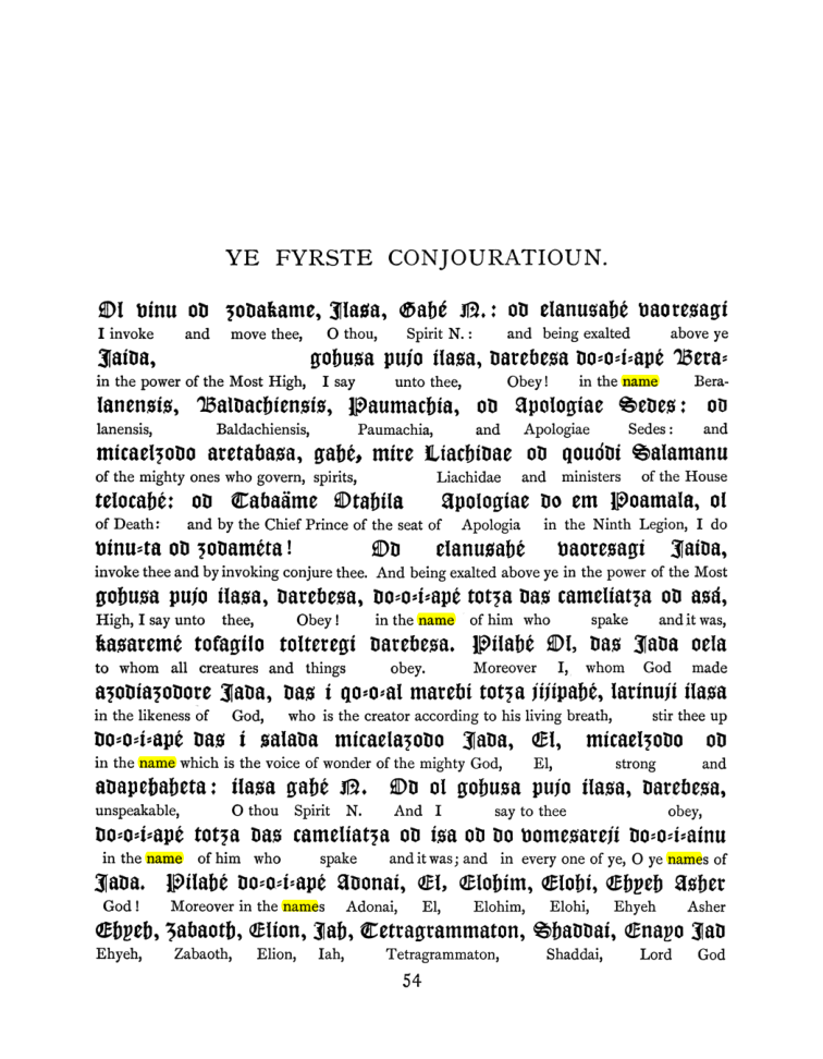 Original scan of The Goetia, PDF page 70