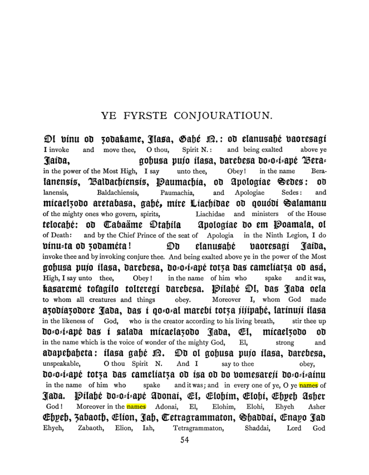 Original scan of The Goetia, PDF page 70