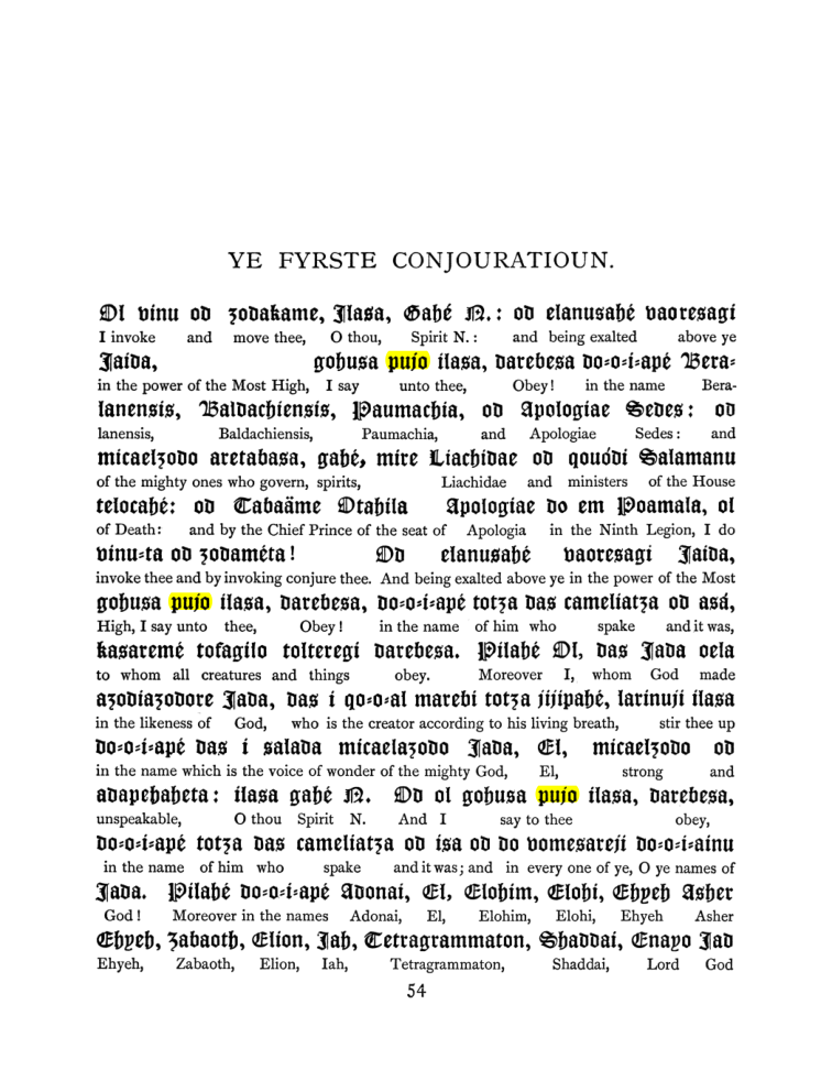 Original scan of The Goetia, PDF page 70