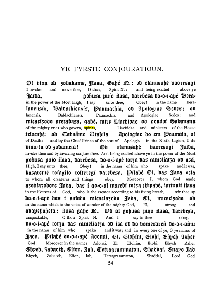 Original scan of The Goetia, PDF page 70
