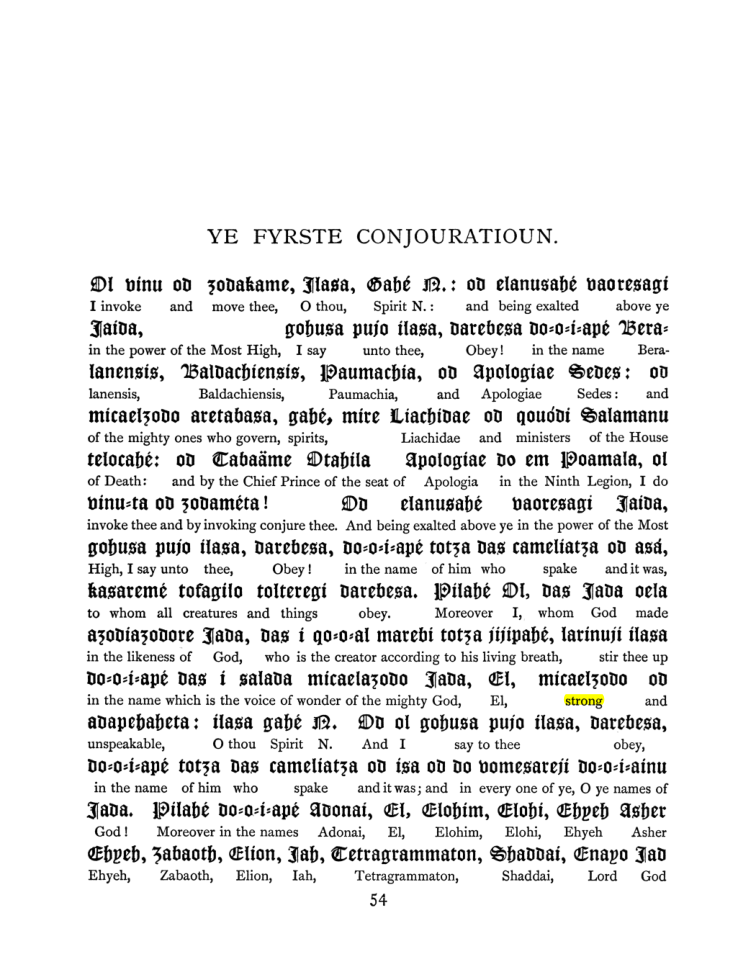 Original scan of The Goetia, PDF page 70