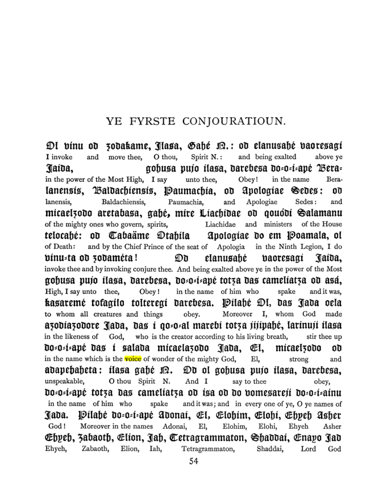Original scan of The Goetia, PDF page 70