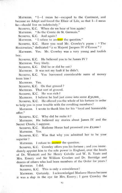 Original scan of The Rosicrucian Scandal, PDF page 13