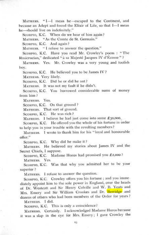 Original scan of The Rosicrucian Scandal, PDF page 13