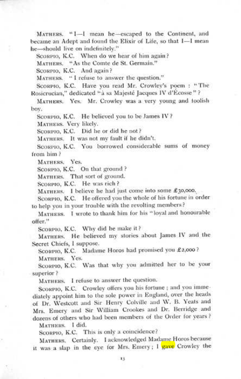 Original scan of The Rosicrucian Scandal, PDF page 13