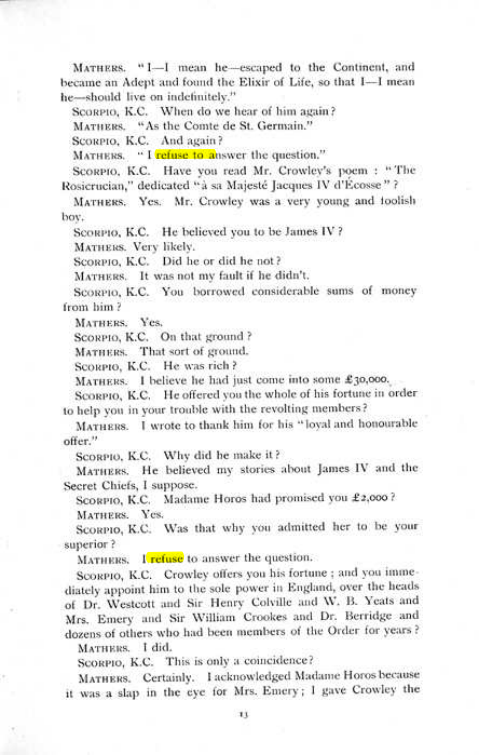 Original scan of The Rosicrucian Scandal, PDF page 13