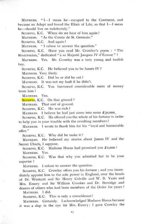 Original scan of The Rosicrucian Scandal, PDF page 13