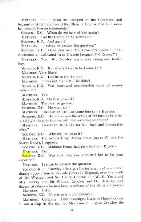 Original scan of The Rosicrucian Scandal, PDF page 13