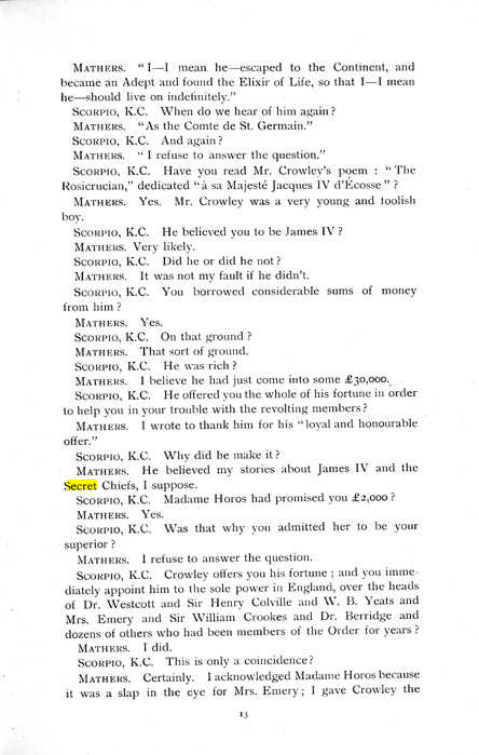 Original scan of The Rosicrucian Scandal, PDF page 13