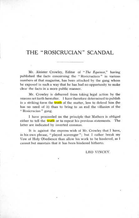 Original scan of The Rosicrucian Scandal, PDF page 3