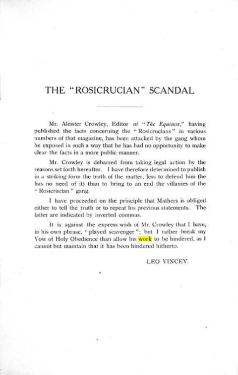 Original scan of The Rosicrucian Scandal, PDF page 3