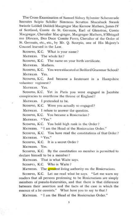 Original scan of The Rosicrucian Scandal, PDF page 5