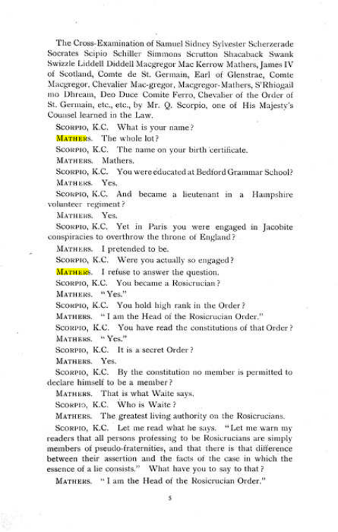 Original scan of The Rosicrucian Scandal, PDF page 5