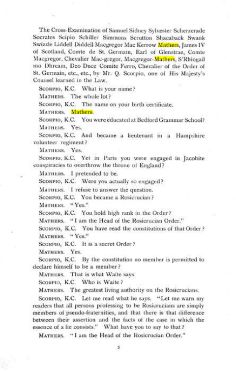 Original scan of The Rosicrucian Scandal, PDF page 5