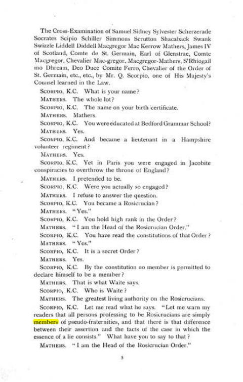 Original scan of The Rosicrucian Scandal, PDF page 5