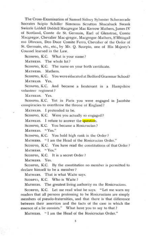 Original scan of The Rosicrucian Scandal, PDF page 5