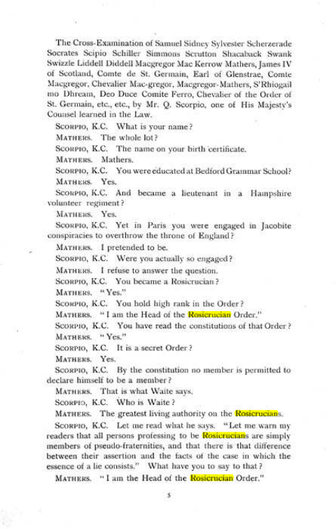 Original scan of The Rosicrucian Scandal, PDF page 5
