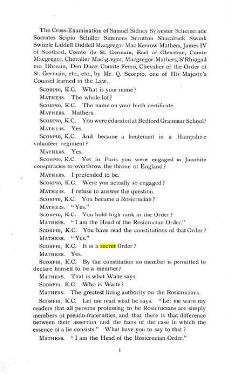 Original scan of The Rosicrucian Scandal, PDF page 5