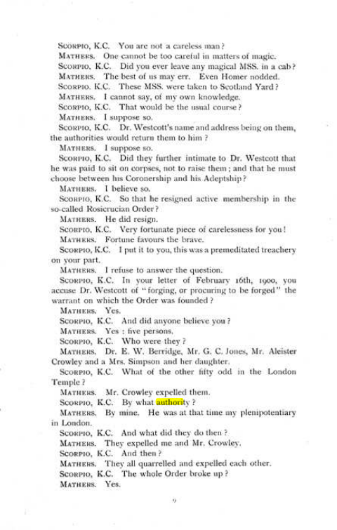 Original scan of The Rosicrucian Scandal, PDF page 9