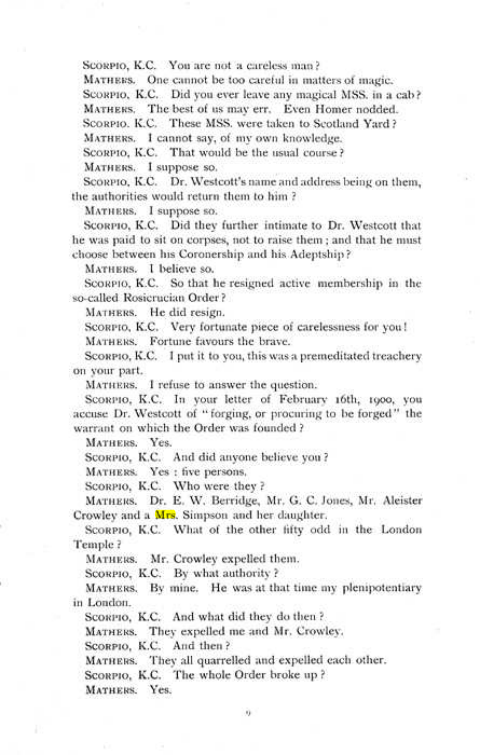 Original scan of The Rosicrucian Scandal, PDF page 9