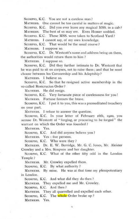 Original scan of The Rosicrucian Scandal, PDF page 9