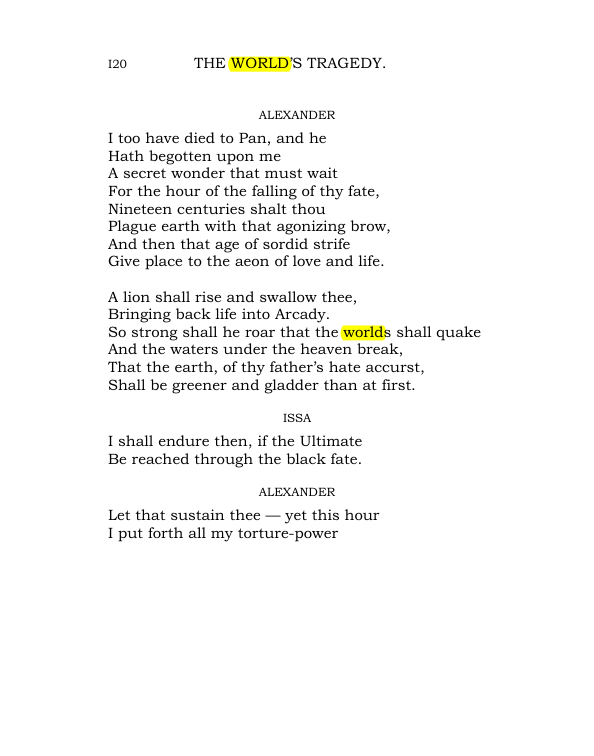 Original scan of The World’s Tragedy, PDF page 173