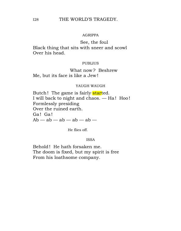 Original scan of The World’s Tragedy, PDF page 181