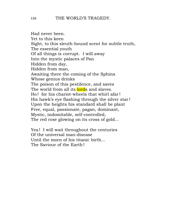 Original scan of The World’s Tragedy, PDF page 191