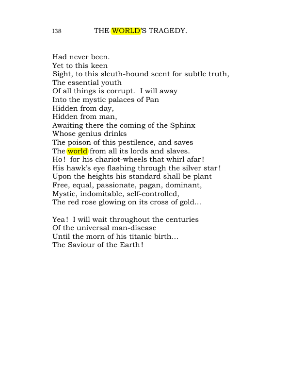 Original scan of The World’s Tragedy, PDF page 191