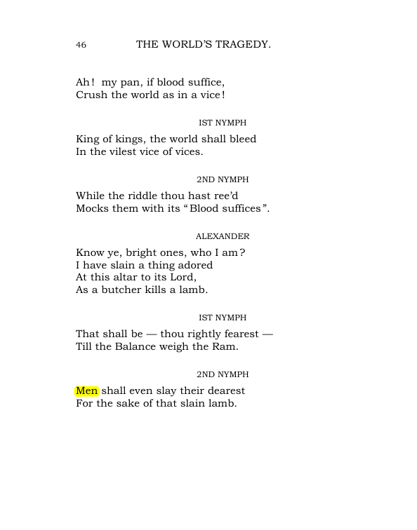 Original scan of The World’s Tragedy, PDF page 99