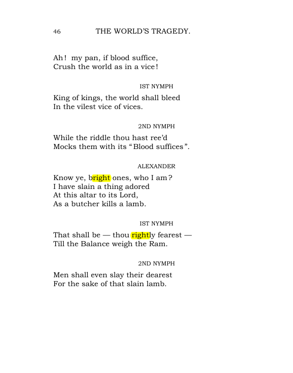 Original scan of The World’s Tragedy, PDF page 99
