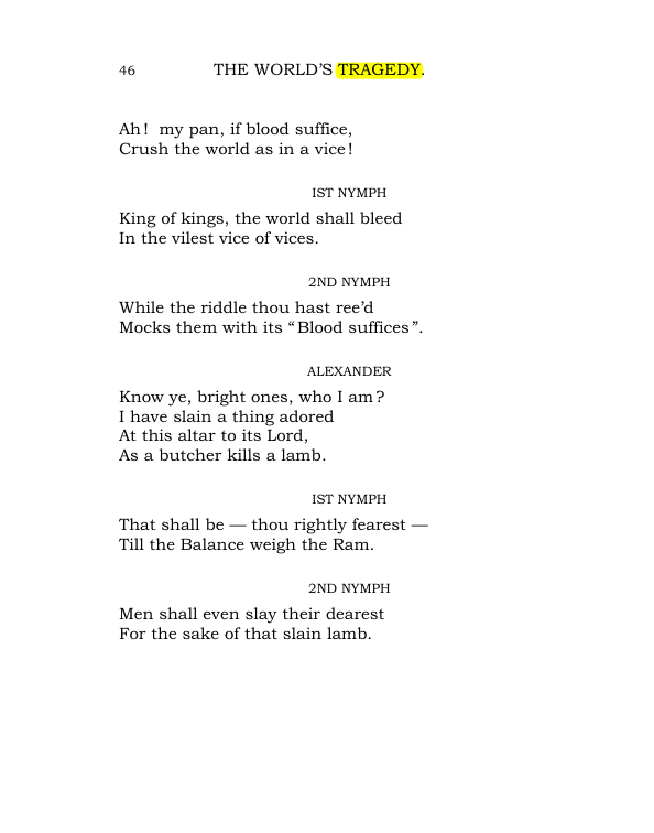Original scan of The World’s Tragedy, PDF page 99