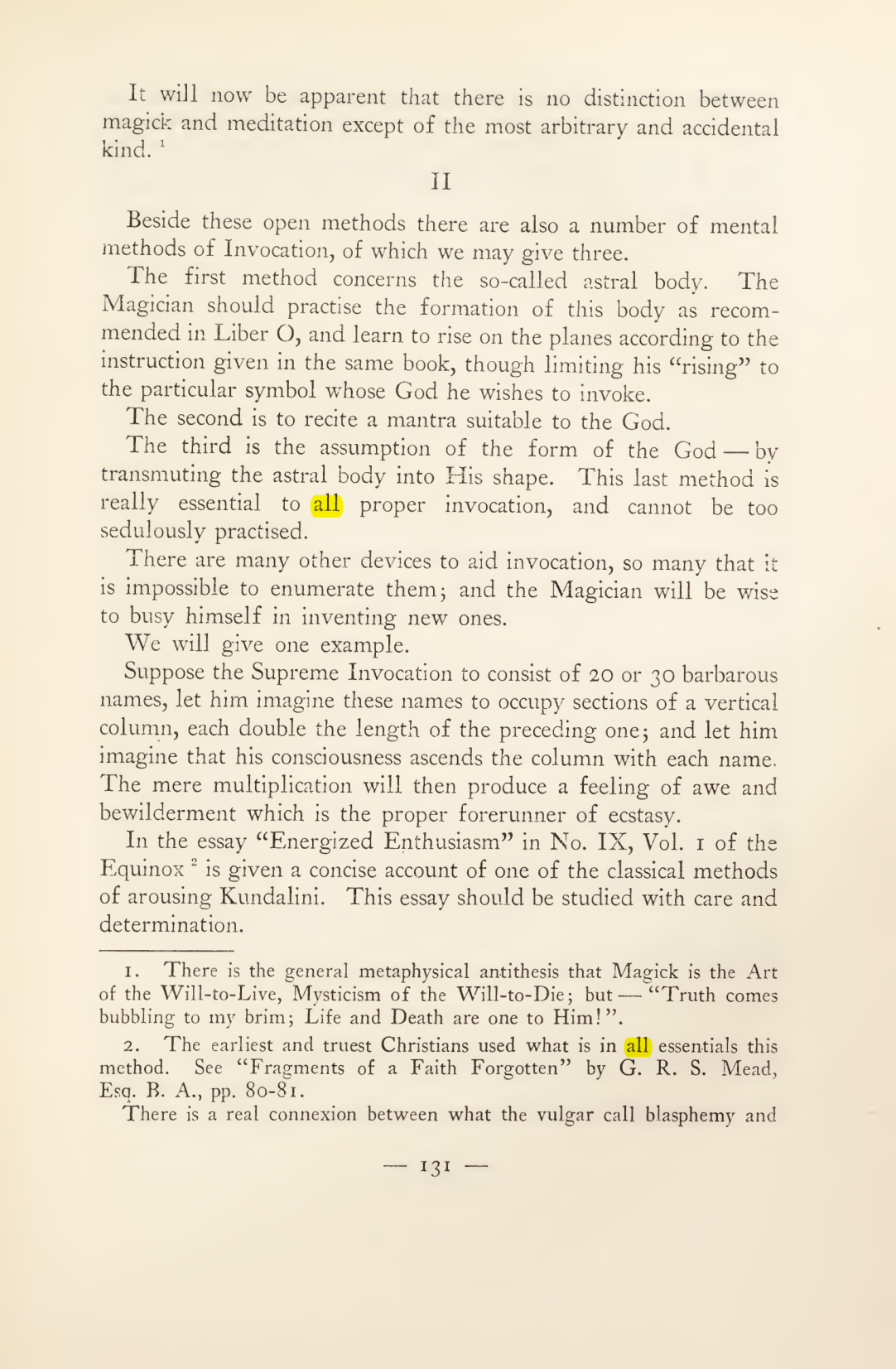 Original scan of Magick in Theory and Practice (Section 2), PDF page 11