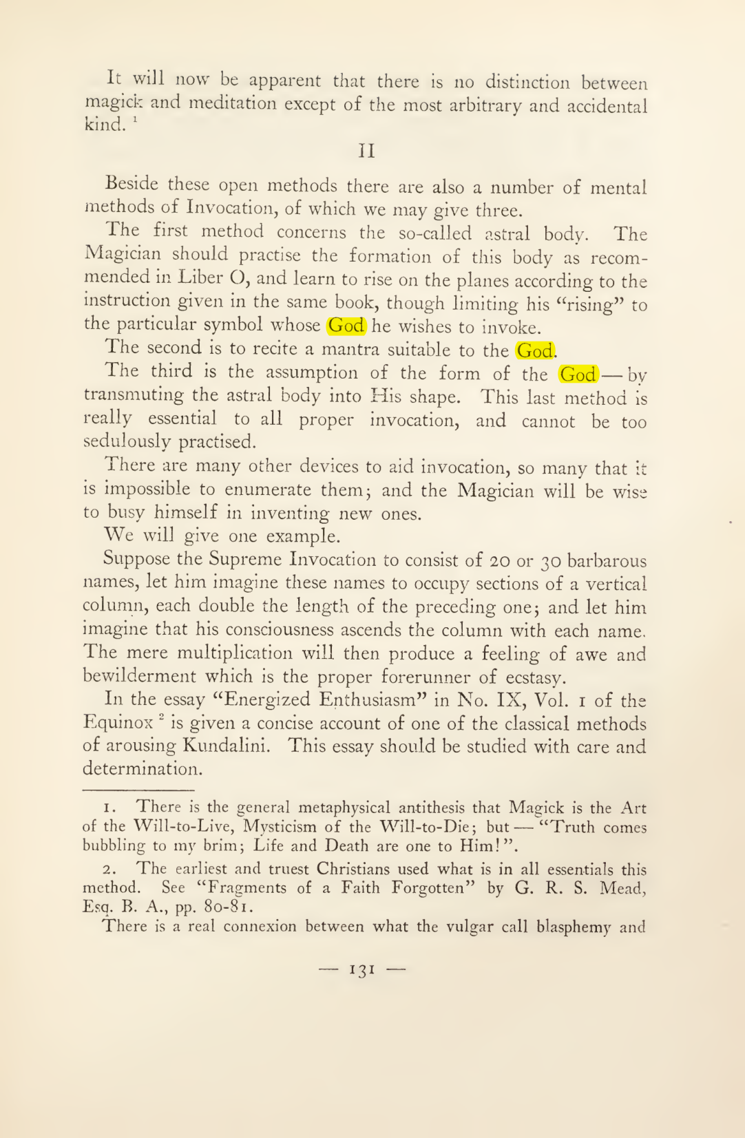 Original scan of Magick in Theory and Practice (Section 2), PDF page 11