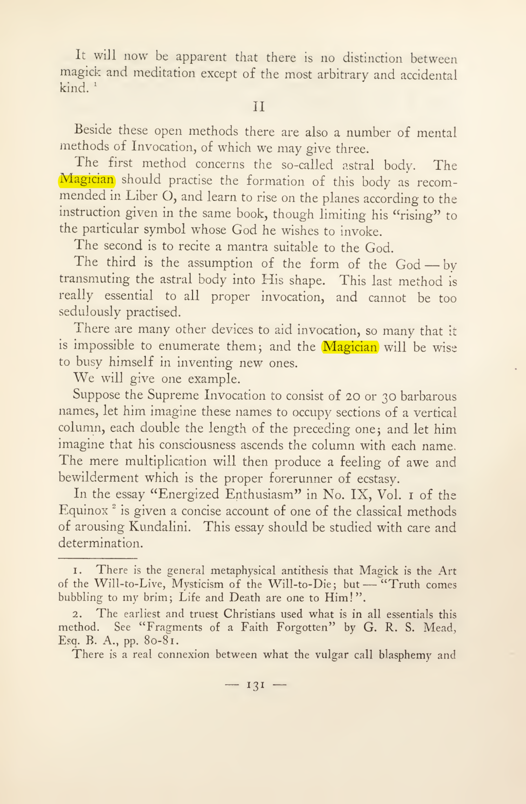 Original scan of Magick in Theory and Practice (Section 2), PDF page 11