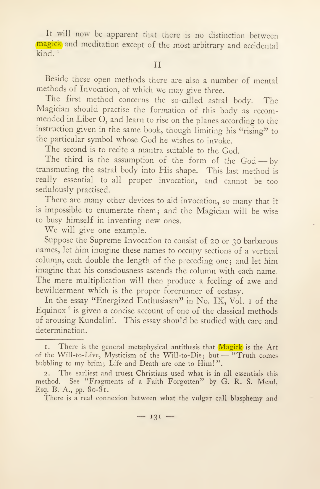 Original scan of Magick in Theory and Practice (Section 2), PDF page 11