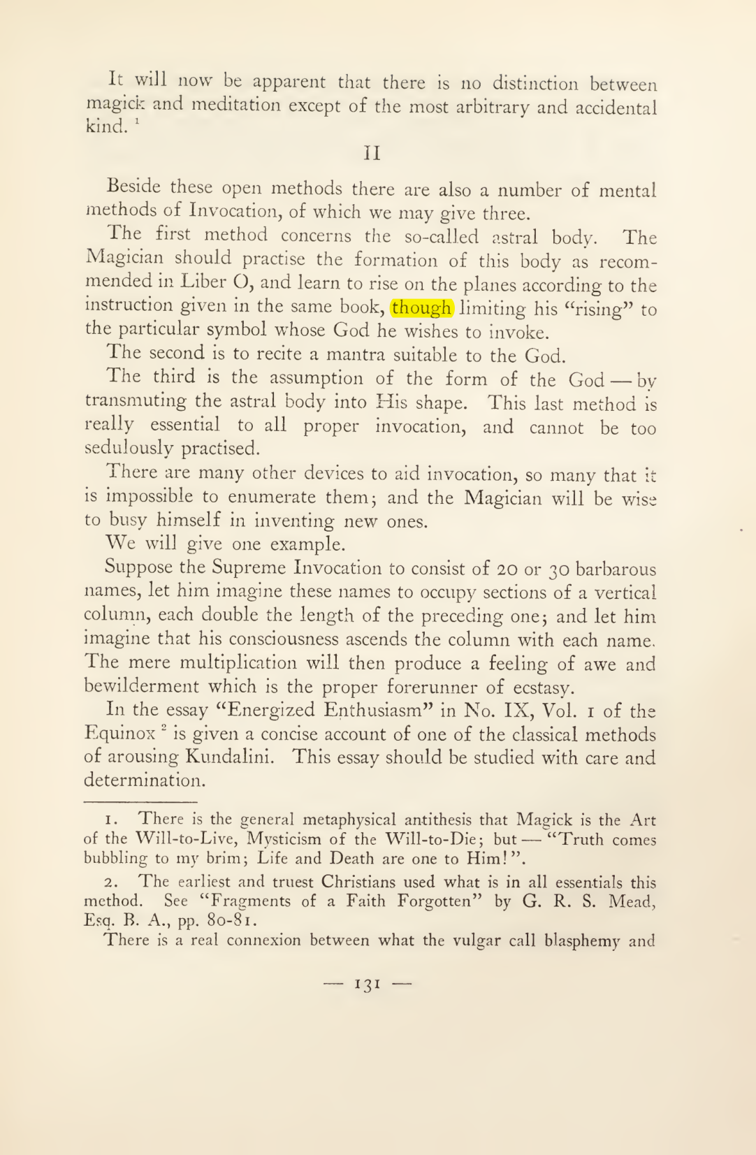 Original scan of Magick in Theory and Practice (Section 2), PDF page 11