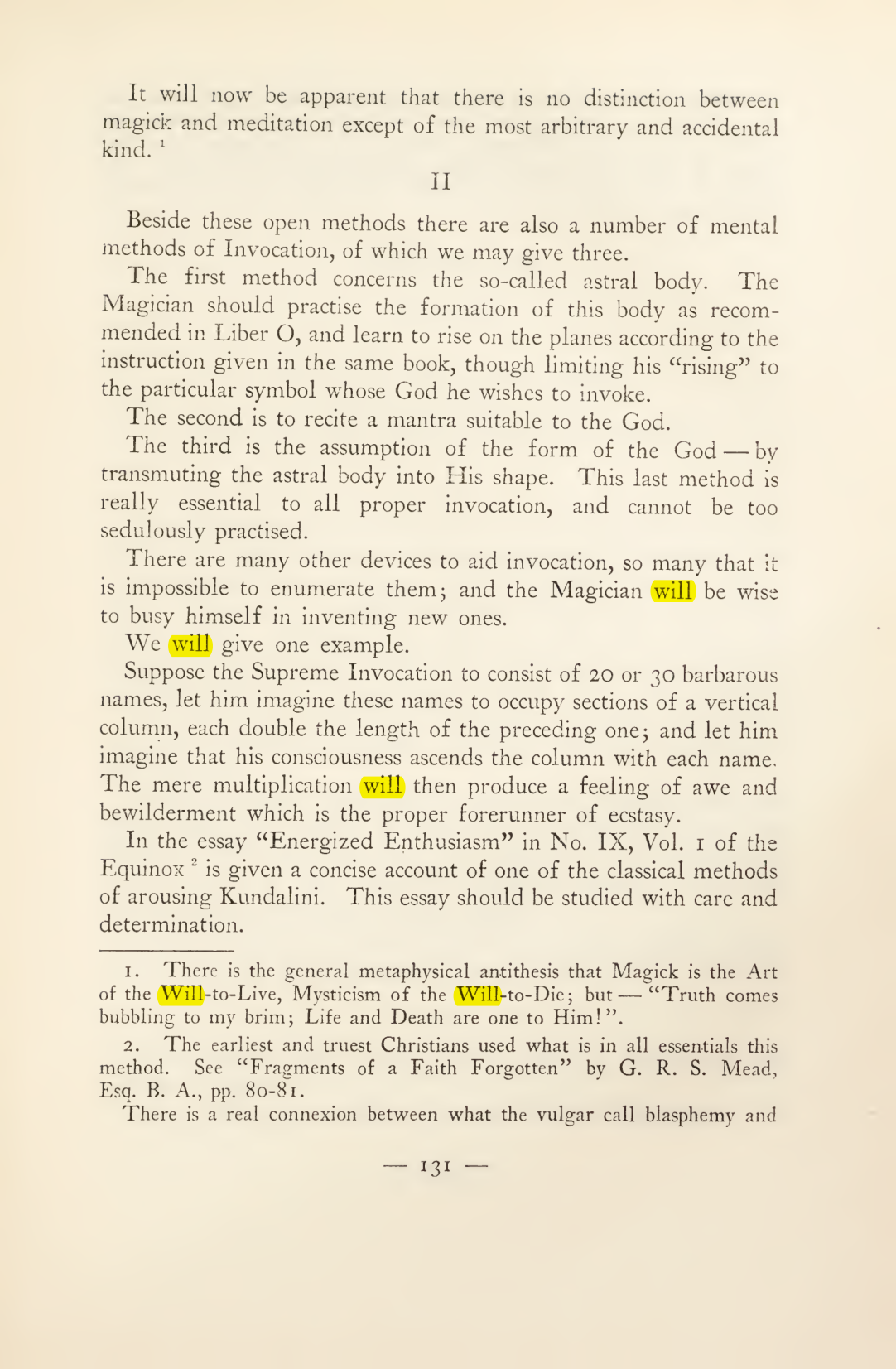 Original scan of Magick in Theory and Practice (Section 2), PDF page 11