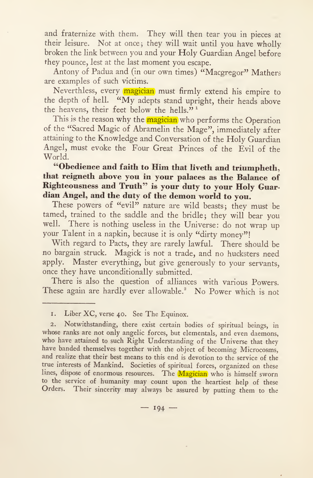 Original scan of Magick in Theory and Practice (Section 2), PDF page 74