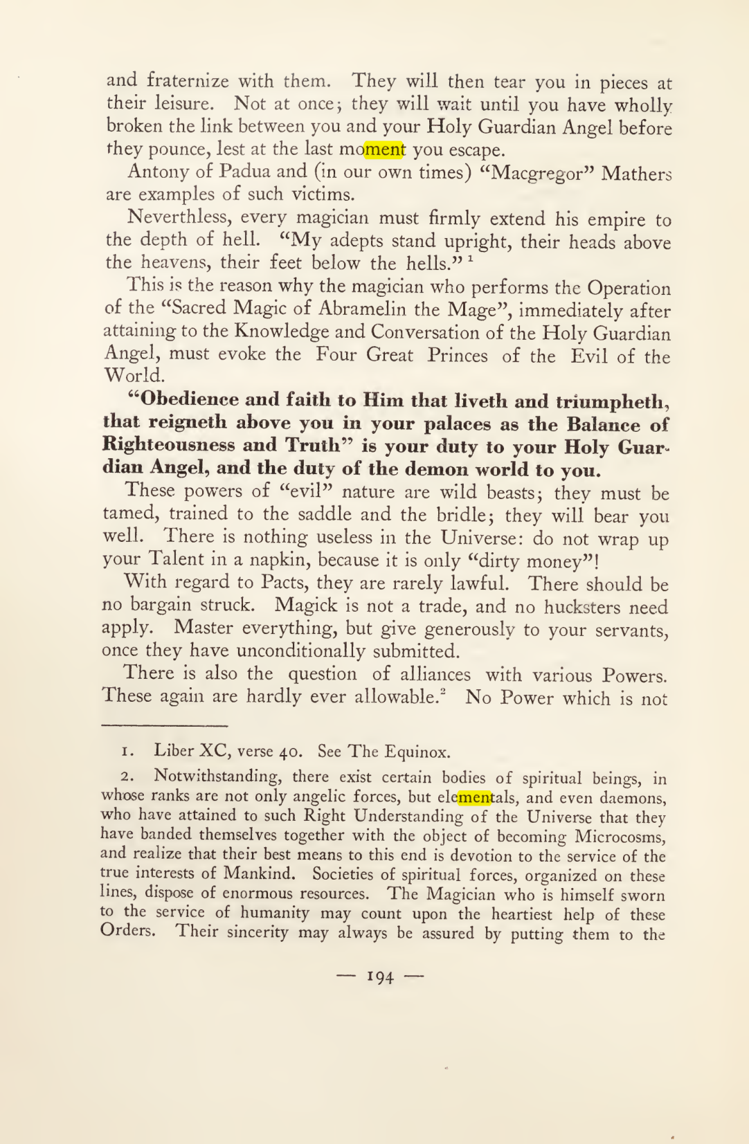Original scan of Magick in Theory and Practice (Section 2), PDF page 74