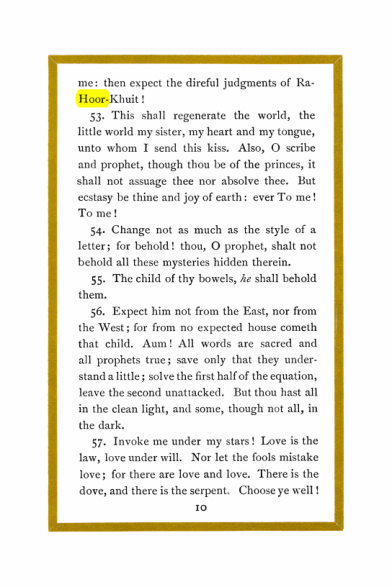 Original scan of Liber Al vel Legis, PDF page 10