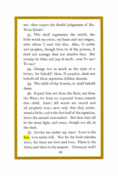 Original scan of Liber Al vel Legis, PDF page 10