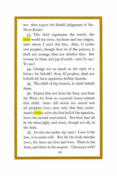 Original scan of Liber Al vel Legis, PDF page 10